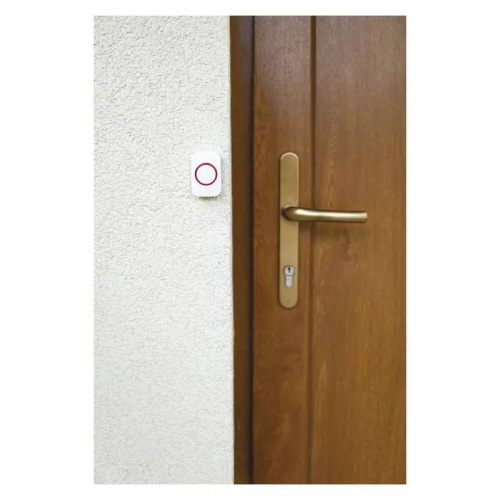 Беспроводной дверной звонок переливающийся 38 мелодий IP44 (белый/красный) REXANT (1/1) (73-0016) фото 2