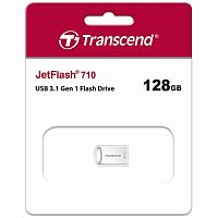 Флеш-накопитель USB 3.0  128GB  Transcend  JetFlash 710  металл серебро (TS128GJF710S)