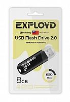 Флеш-накопитель USB  8GB  Exployd  650  чёрный (EX-8GB-650-Black)