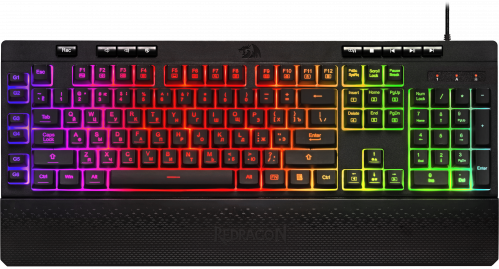 Клавиатура проводная игровая REDRAGON Shiva RU,RGB, 26 anti-ghost keys, черная (1/10) (77689) фото 2