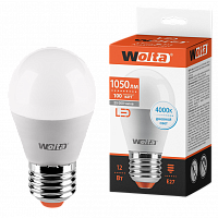 Лампа светодиодная WOLTA Шар G45 12Вт 1050лм 4000К Е27 (1/50) (25S45GL12E27)