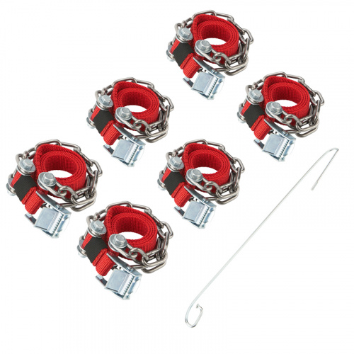 Цепи (браслеты) противоскольжения REXANT для легковых авто (колеса 165-205 мм), к-т 6 шт. (1/12) (07-7021-2)