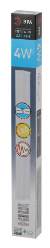 Светильник светодиодный ЭРА линейный LLED-01-04W-4000-E 4Вт 4000К 380Лм L311мм (1/25) (Б0052719) фото 6