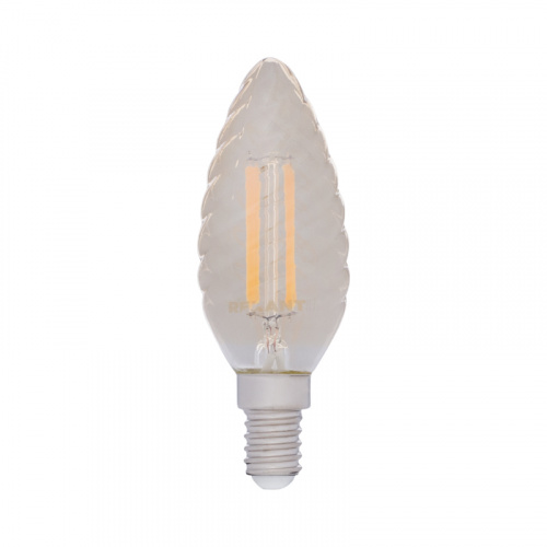 Лампа светодиодная REXANT филаментная Витая свеча LCW35 7,5 Вт 600 Лм 2400K E14 золотистая колба (10/100) (604-119)