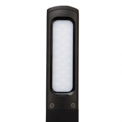 Cветильник светодиодный REXANT настольный Cesar с поворотом излучающей поверхности на 360°, 4000 К, часы, термометр, цвет черный (1/60) (75-0218) фото 7
