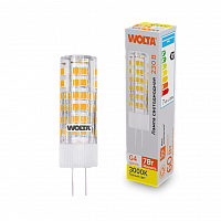 Лампа светодиодная WOLTA G4 (керамика) JC 7Вт 600лм 3000K 220V 1/10/100/1000 (WSTD-JC-220V7W3KG4-C)