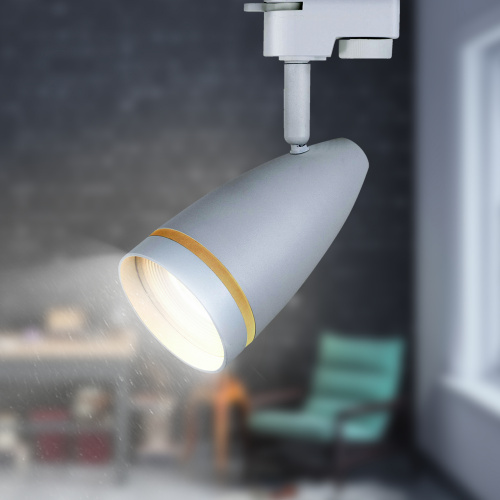 Трековый светильник однофазный ЭРА TR49 - GU10 WH под лампу GU10 матовый белый (1/50) (Б0054161) фото 4