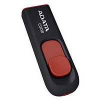 Флеш-накопитель USB  64GB  A-Data  C008  чёрный/красный (AC008-64G-RKD)