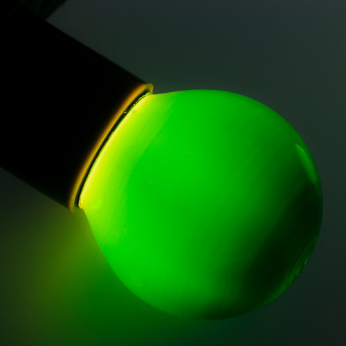 Лампа накаливания NEON-NIGHT Е27 10 Вт зеленая колба (10/100) (401-114) фото 2
