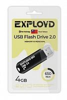 Флеш-накопитель USB  4GB  Exployd  650  чёрный (EX-4GB-650-Black)