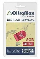 Флеш-накопитель USB  8GB  OltraMax  330  красный (OM-8GB-330-Red)