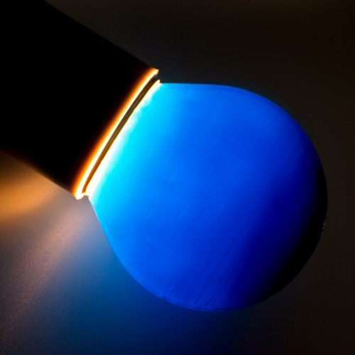 Лампа накаливания NEON-NIGHT Е27 10 Вт синяя колба (10/100) (401-113) фото 2