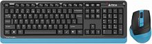 Комплект беспроводной Клавиатура + Мышь A4TECH Fstyler FG1035, USB Multimedia, (FG1035 NAVY BLUE), клав:черная/синий мышь:черная/синий (1/10)