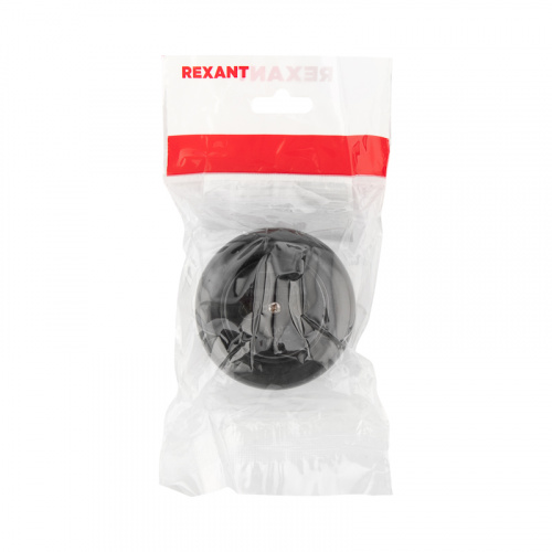 Розетка штепсельная карболитовая открытой установки б/з 16 А, черная REXANT (1/240) (11-8980) фото 3
