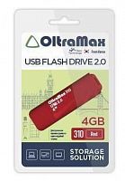 Флеш-накопитель USB  4GB  OltraMax  310  красный (OM-4GB-310-Red)
