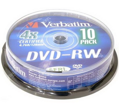 Диск VS DVD-RW 4.7Gb (4x) (балк) (50) (600)