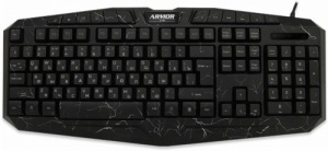 Клавиатура игровая CBR KB 870 Armor, USB, 3 цвета подсветки, черный (1/10)