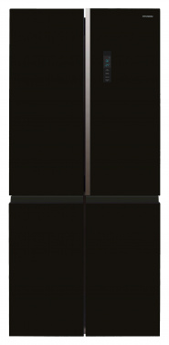 Холодильник Hyundai CM5084FGBK черное стекло (трехкамерный)