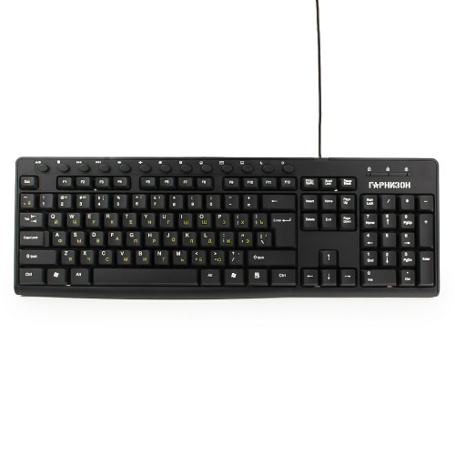 Клавиатура ГАРНИЗОН GKM-125, USB, проводная, 13 доп. Клавиш, черный (1/30)