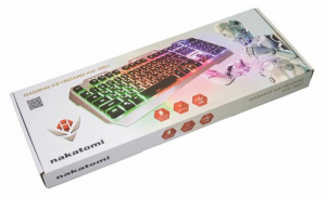 Клавиатура игровая NAKATOMI Gaming KG-35U, с подсветкой, корпус металл, USB, серебристая (1/20) (KG-35U silver) фото 2