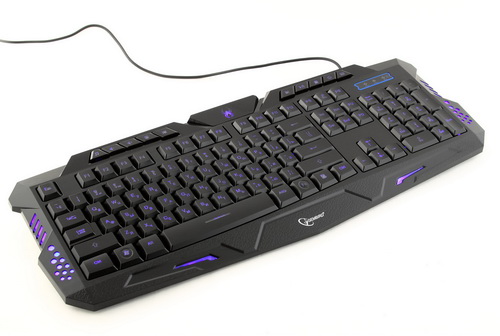 Клавиатура игровая GEMBIRD KB-G11L, USB, подсветка, 10 доп. клавиш, проводная, черный