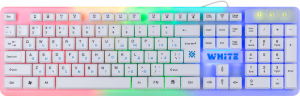 Клавиатура игровая DEFENDER White GK-172 RU,радуж. подсветка,104 кнопки, белый (1/20) (45172)