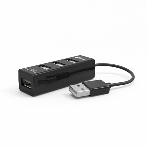 Разветвитель RITMIX CR-2402, черный, USB 2.0, 4 порта (1/120) (15119265)