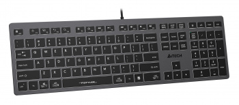 Клавиатура A4TECH Fstyler FX60 USB slim Multimedia LED, серый/белый (FX60 GREY / WHITE) фото 6