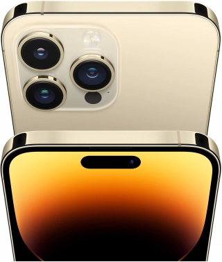 Смартфон Apple A2890 iPhone 14 Pro 128Gb 6Gb золотой моноблок 3G 4G 6.1" 1179x2556 iOS 16 48Mpix 802.11 a/b/g/n/ac/ax NFC GPS GSM900/1800 GSM1900 Touc фото 5