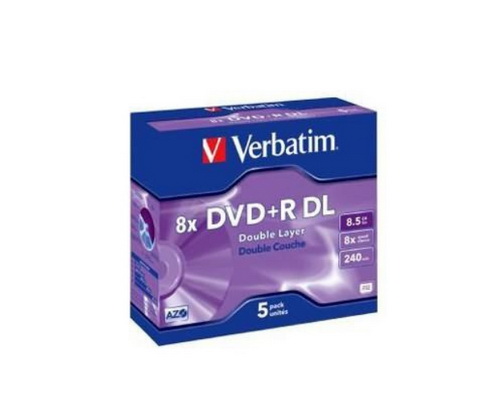 Диск VERBATIM DVD+R 8.5 GB (8x) JC/5 Double Layer (100)