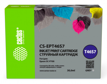Картридж струйный Cactus CS-EPT46S7 T46S7 серый (30мл) для Epson SureColor SC-P700