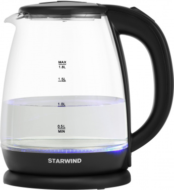 Чайник электрический Starwind SKG1055 1.8л. 1800Вт черный (корпус: стекло) фото 9