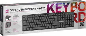 Клавиатура DEFENDER Element HB-520 USB KZ,полноразмерная, черный (45527) фото 2