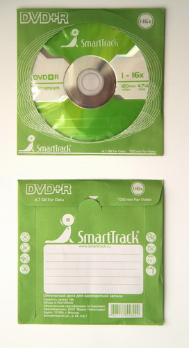 Диск ST DVD+R 4.7 GB 16x Конверт-1 (200)