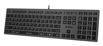 Клавиатура A4TECH Fstyler FX60 USB slim Multimedia LED, серый/белый (FX60 GREY / WHITE) фото 7