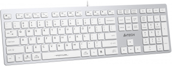 Клавиатура A4TECH Fstyler FX50 USB slim Multimedia (FX50 WHITE), белый фото 9