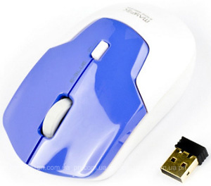 Мышь E-BLUE Mayfek, синяя USB, сенсор, беспроводная (1/40) (EMS119BL)