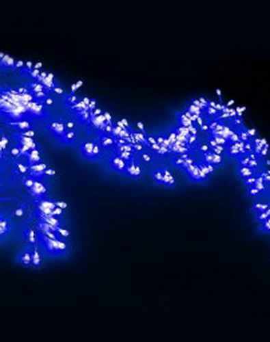 Светодиодная гирлянда КОСМОС, 288 светодиодов, шарики голубые, 8 режимов мигания, 6.4 м. (KOC_GIR288LEDBALL_B)