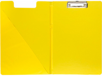 Папка клип-борд 1350753 A4 картон/ПВХ 2мм желтый с крышкой фото 2
