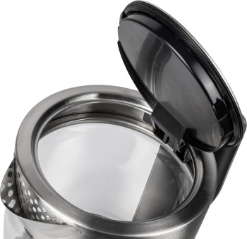 Чайник электрический Kitfort КТ-617 1.5л. 2200Вт серебристый/черный (корпус: нержавеющая сталь/стекло) фото 7