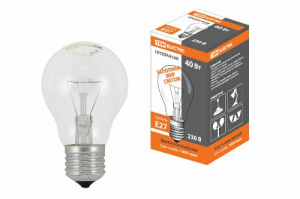 Лампа TDM накаливания Б груша 40Вт Е27 230В в цветной упаковке (1/100) (SQ0332-0035)