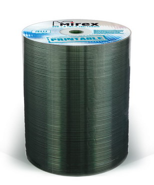 Диск MIREX DVD+R 4.7 GB 16x  для печати (полная заливка) (100/500)