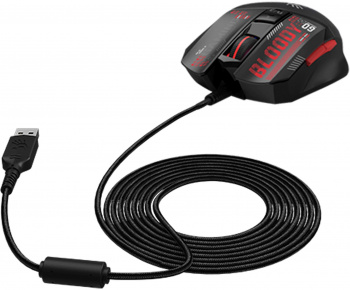 Мышь оптическая A4Tech Bloody W60 Max Mini (12000dpi) USB (9but) черный (1/20) фото 12
