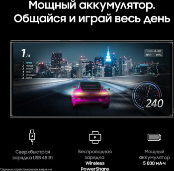 Смартфон Samsung SM-S918B Galaxy S23 Ultra 256Gb 12Gb черный фантом моноблок 3G 4G 2Sim 6.8" 1440x3088 Android 13 200Mpix 802.11 a/b/g/n/ac/ax NFC GPS фото 9