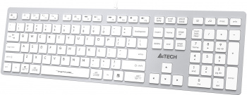 Клавиатура A4TECH Fstyler FX50 USB slim Multimedia (FX50 WHITE), белый фото 10
