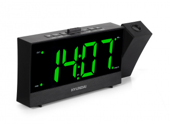 Радиобудильник Hyundai H-RCL243 черный LCD подсв:зеленая часы:цифровые FM фото 2