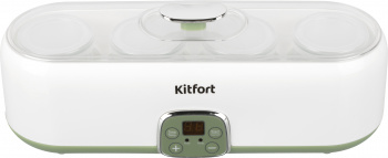 Йогуртница Kitfort KT-2007 20Вт 4б. 200мл упр.:электрон. белый/зеленый