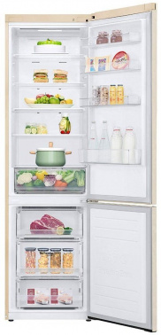 Холодильник LG GW-B509SEKM бежевый (двухкамерный) фото 6