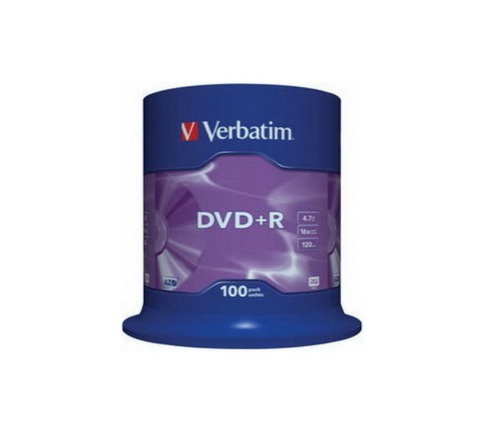 Диск VERBATIM DVD+R 4.7 GB (16х) CB-100 (400)