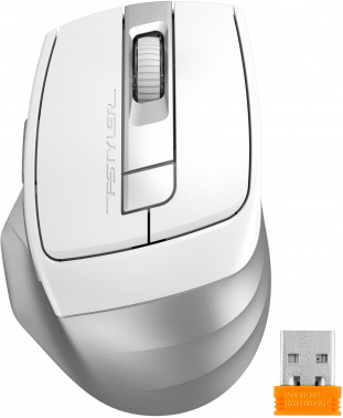Мышь беспроводная A4Tech Fstyler FB35CS оптическая (2000dpi) silent BT/Radio USB (6but) белый/серый (1/40) (FB35CS USB ICY WHITE) фото 2